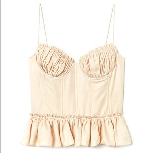 Linen-blend corset-style top Brook collectio H&M S